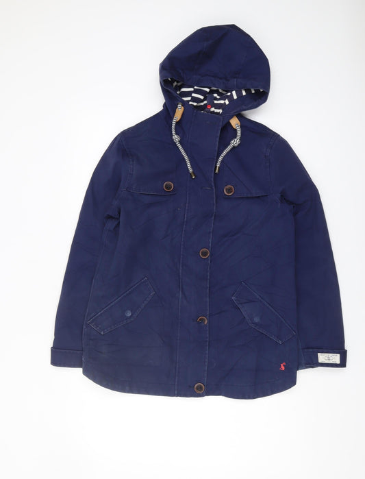 Joules Women's Blue Parka Jacket Size 4