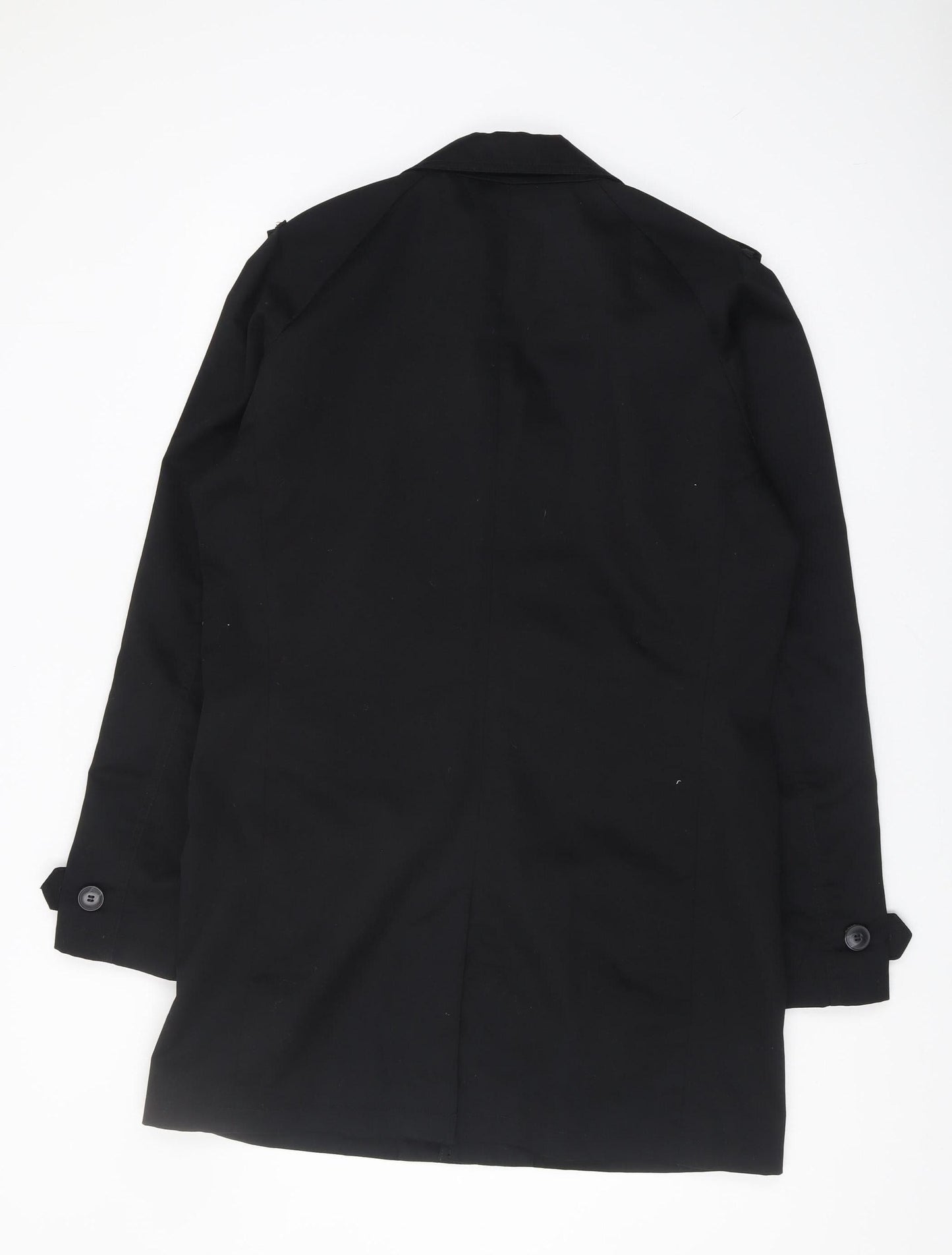 Premium Jack & Jones Black Overcoat Size L