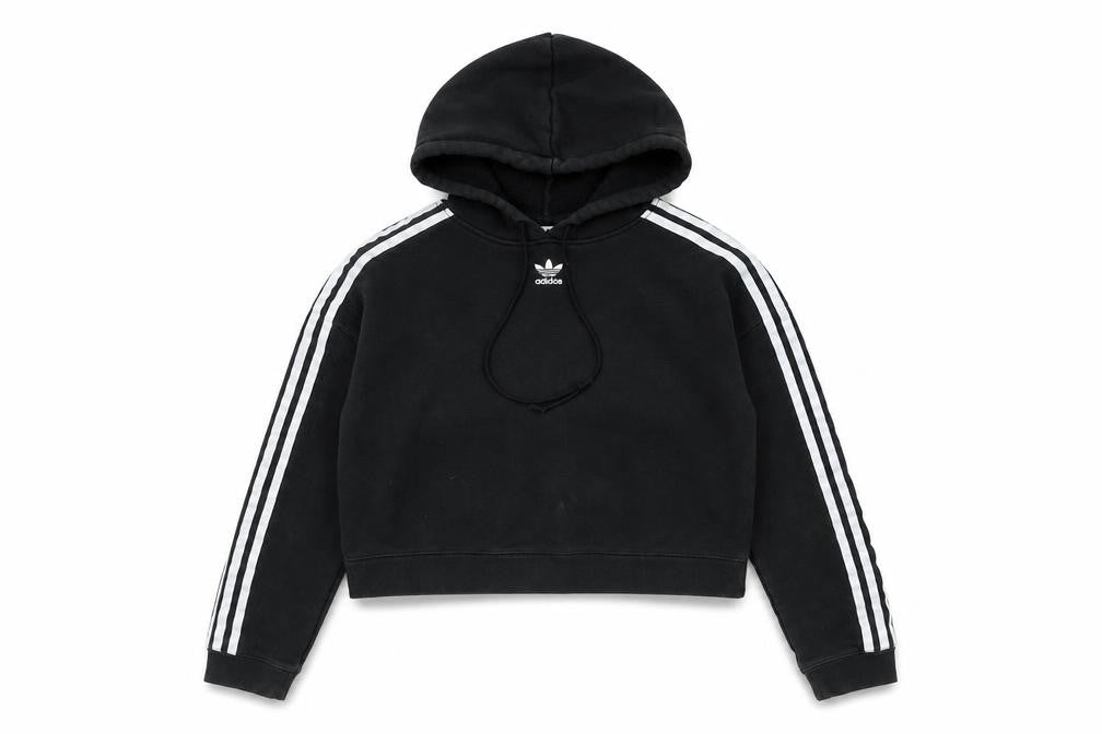 Womens UK XS Regular adidas Black Pullover Hoodie
