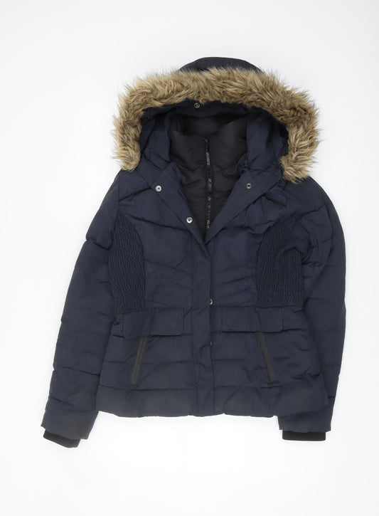 Superdry Women's Black Puffer Jacket Size 10