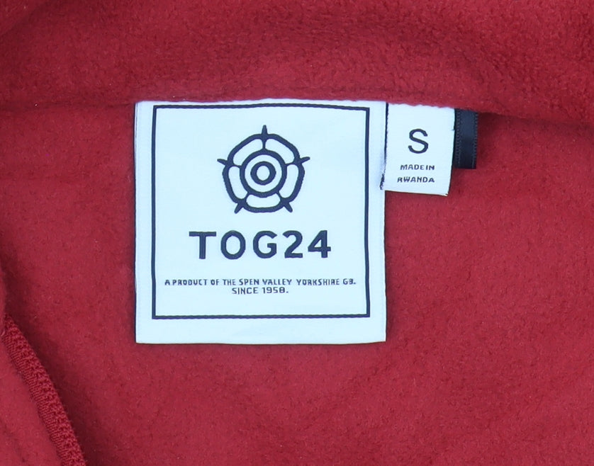 TOG24 Red 1/4 Zip Fleece Sweatshirt - Men's S