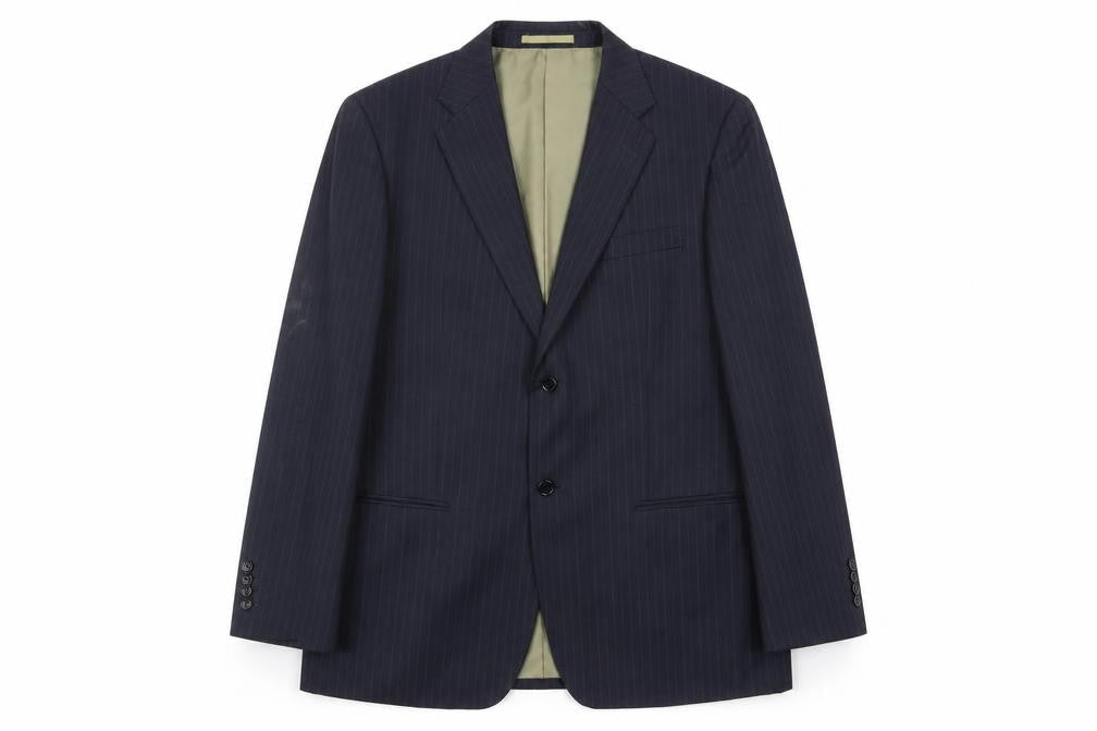 Mens 44 Chest Regular Pierre Cardin Blue Two-Button Blazer
