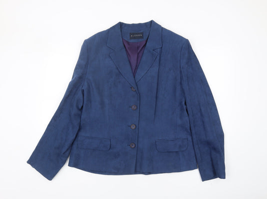Alexon Women's Blue Blazer Size 16 Classic Lined