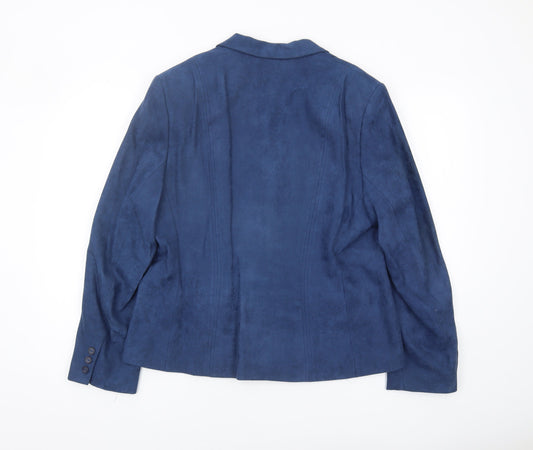 Alexon Women's Blue Blazer Size 16 Classic Lined
