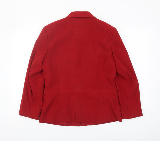 BHS Women’s Red Zip Jacket, Size 12, Lined