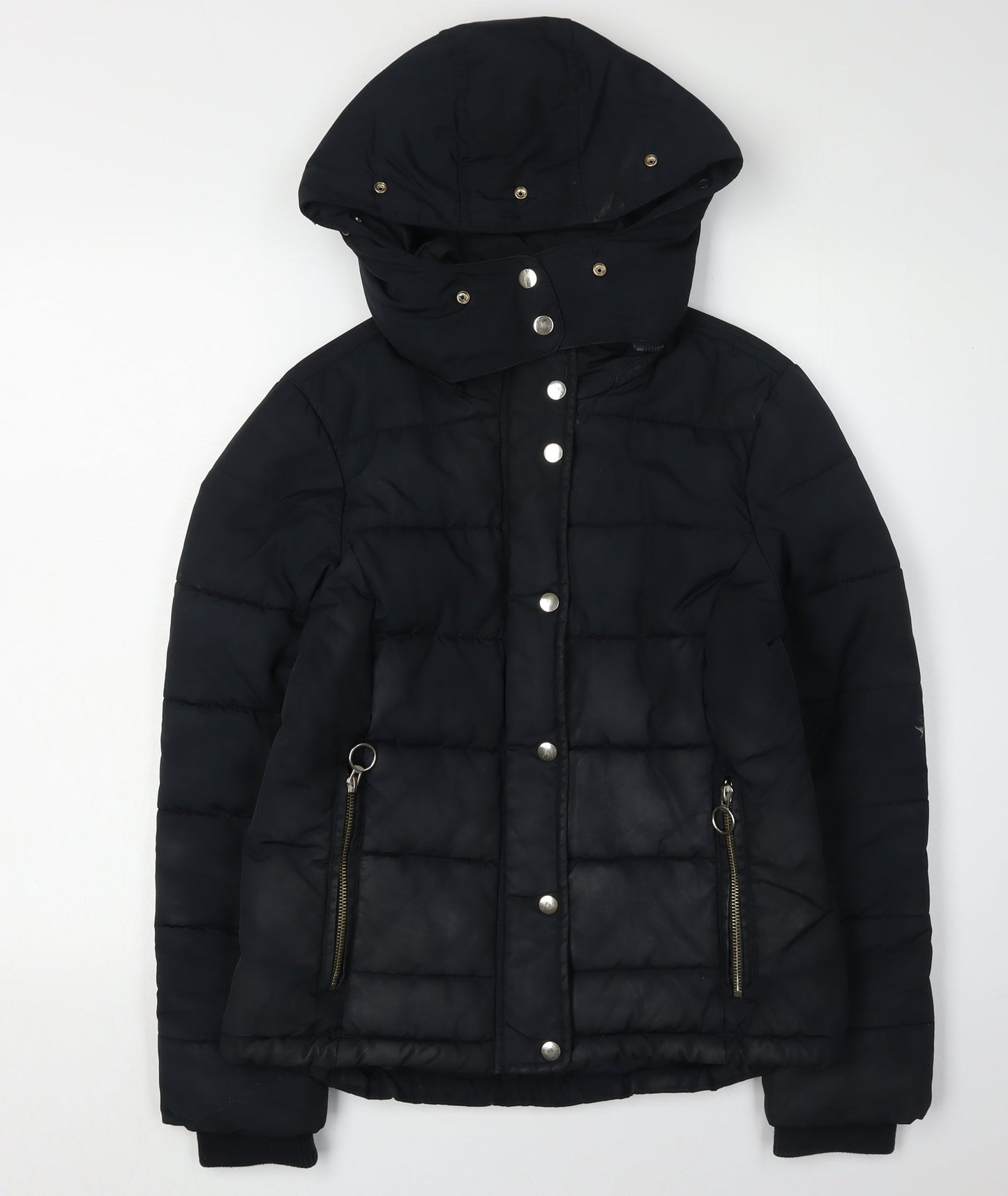 Topshop Black Women's Puffer Jacket Size 10