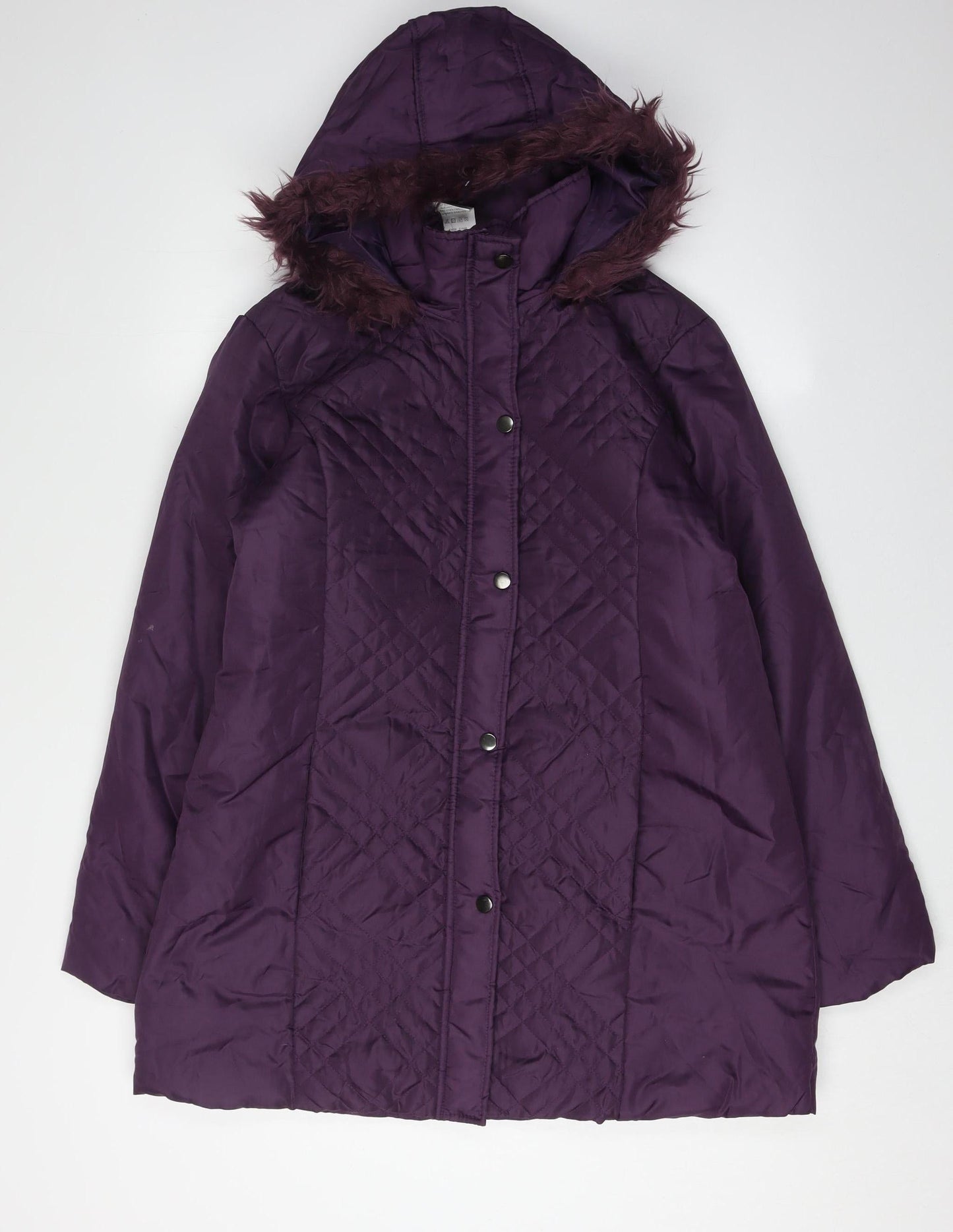 Anne de Lancay Women's Purple Quilted Coat Size 10/12