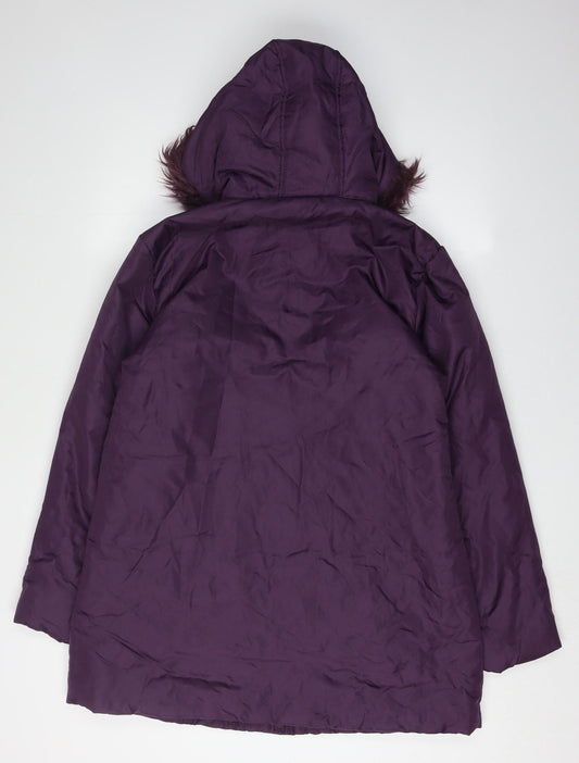 Anne de Lancay Women's Purple Quilted Coat Size 10/12