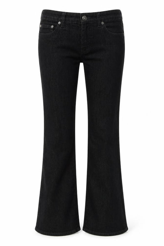 Calvin Klein Women's Black Flared Jeans Size 25