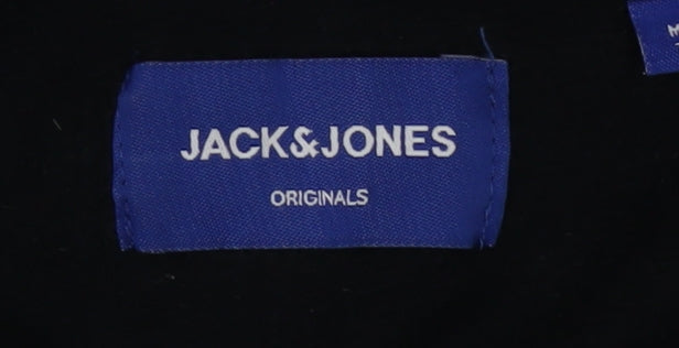 Jack & Jones Men's Black Hoodie L Graphic Pullover