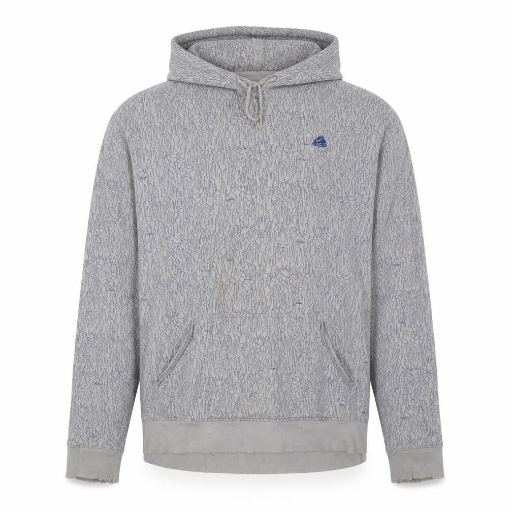 Mens UK L Regular Nike Grey Pullover Hoodie