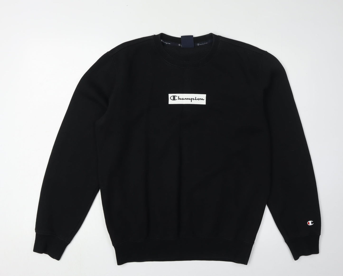 Champion Men's Black Small Pullover Sweatshirt Logo