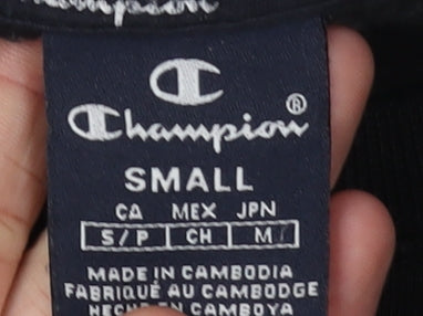 Champion Men's Black Small Pullover Sweatshirt Logo