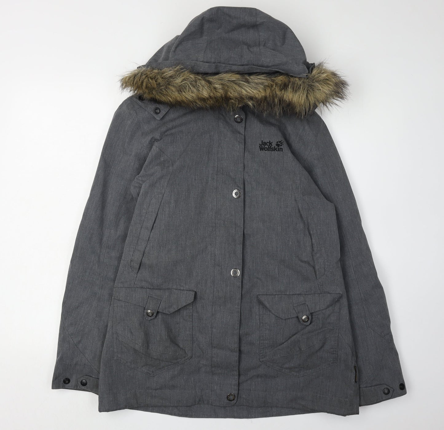 Jack Wolfskin Women's Grey Parka Jacket Size 10