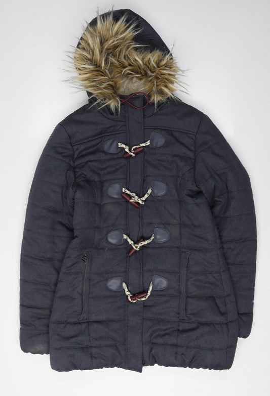 SuperDry Women's Black Puffer Jacket, Size M, Winter