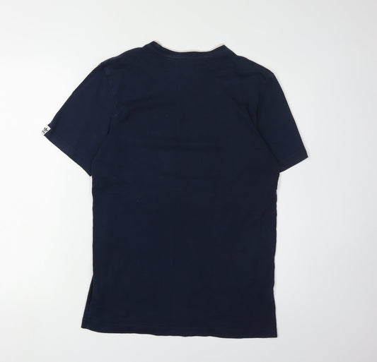 Adidas Men's Blue Crew Neck T-Shirt, Size S