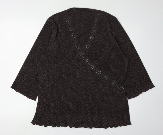 Windsmoor Women's Black Long Sleeve V-Neck Top