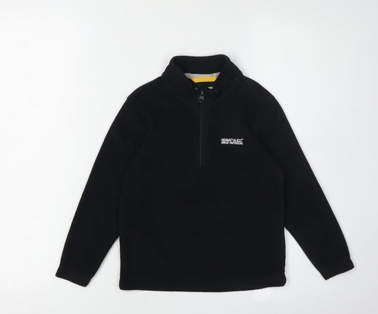Regatta Boys' Black Fleece 1/2 Zip Sweatshirt 5-6 Years