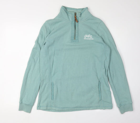 FatFace Women's Blue 1/4 Zip Sweatshirt Size 12