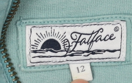FatFace Women's Blue 1/4 Zip Sweatshirt Size 12