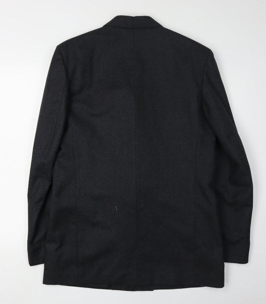 Centaur Men’s Black Wool Double-Breasted Blazer 40L