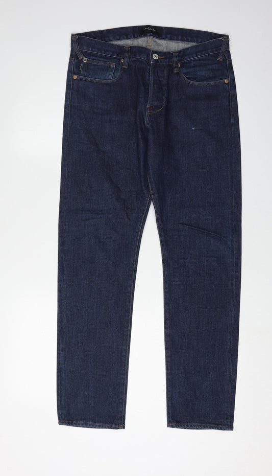 Paul Smith Men's Blue Straight Jeans Size S