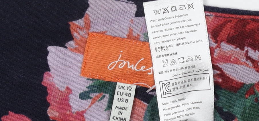 Joules Women's Multicoloured Floral Dress UK 12