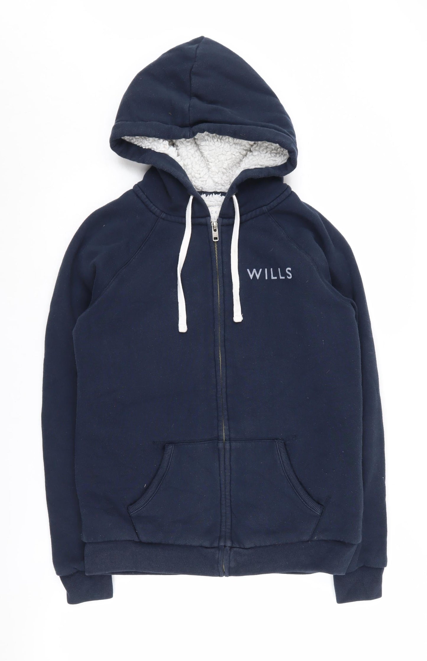 Jack Wills Women's Blue Full Zip Hoodie Size 12