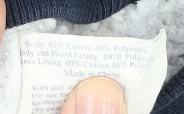 Jack Wills Women's Blue Full Zip Hoodie Size 12