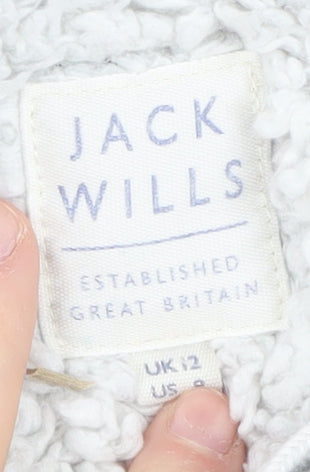 Jack Wills Women's Blue Full Zip Hoodie Size 12