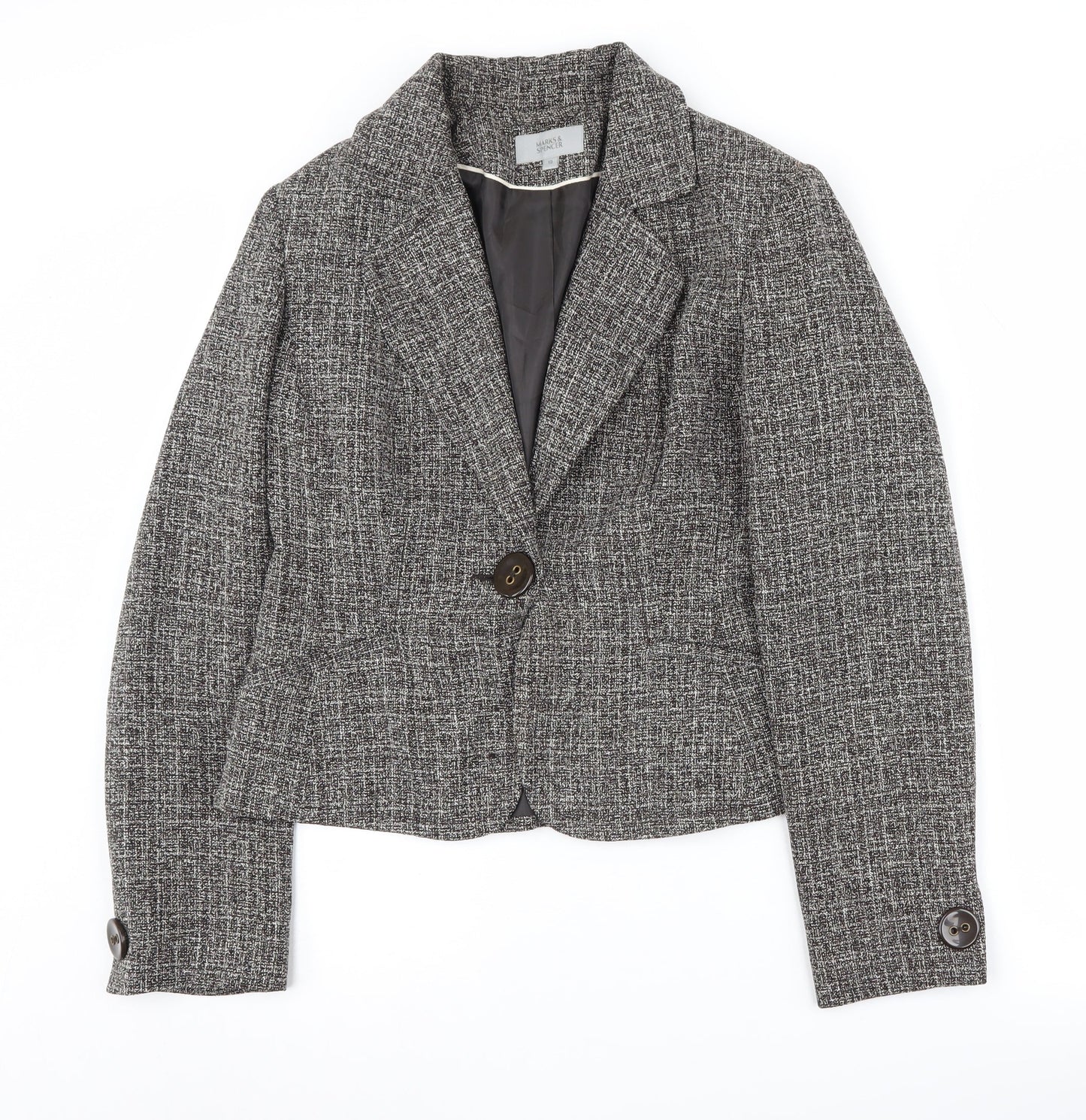 Marks and Spencer Women’s Grey Blazer, Size 12, Formal
