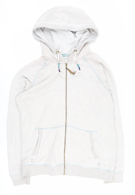 Fat Face Women's Beige Full Zip Hoodie Size 12
