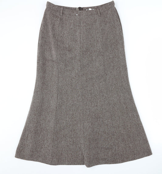 Heine Women's Brown Skirt - Size 11, Business Casual