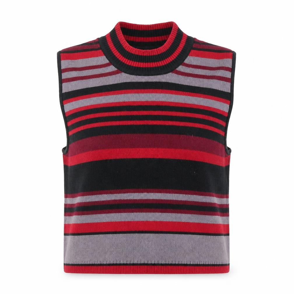 Cooperative Women's Multicoloured L Vest Striped Jumper