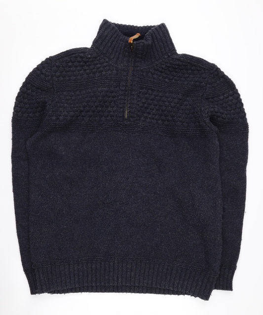 Fat Face Men's Blue 2XL Pullover Knit Sweatshirt