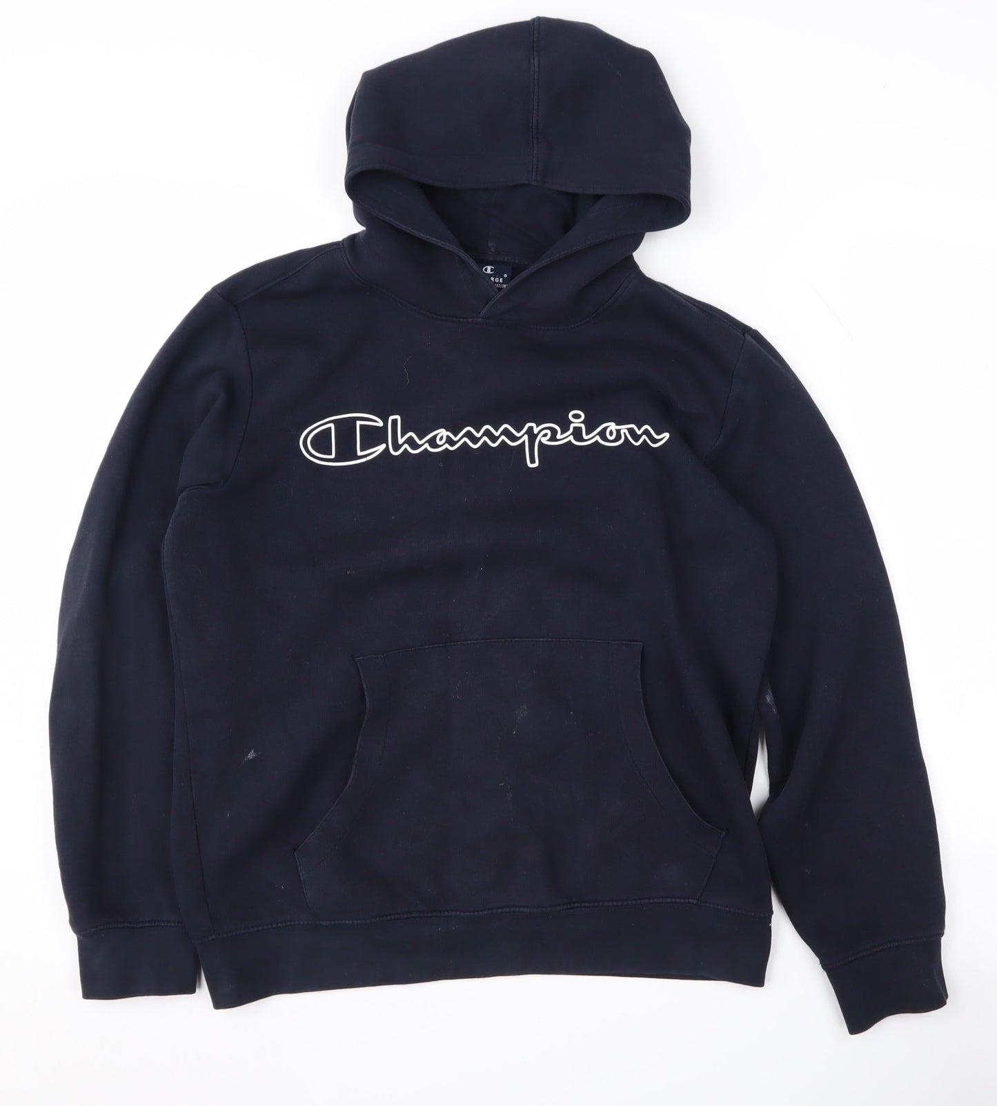 Champion Boys Blue Hoodie, 14 Years, Pullover, Logo Accents