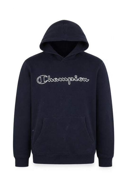 Champion Boys Blue Hoodie, 14 Years, Pullover, Logo Accents