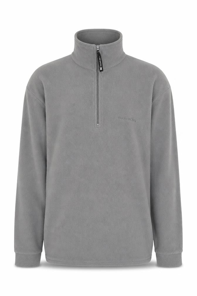 Mens UK S Regular Trespass Grey 1/4 Zip Sweatshirt