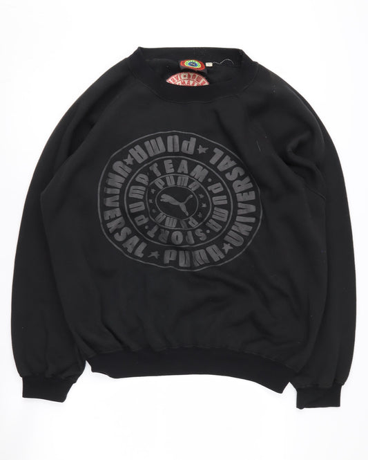 Puma Men's Black Graphic Print Sweatshirt L