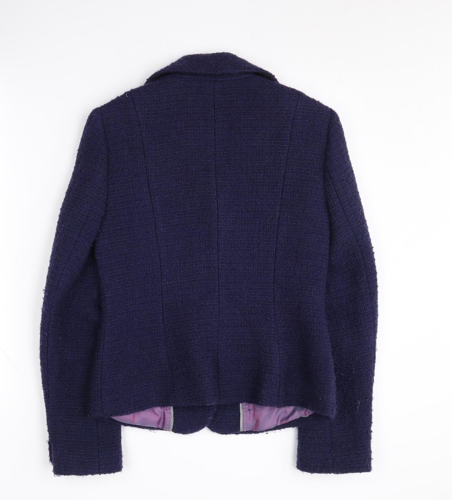 TM Lewin Women's Blue Boucle Blazer Size 8