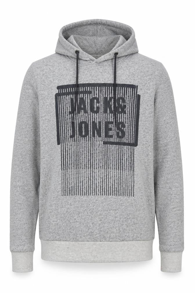 Mens UK L Regular JACK & JONES Grey Pullover Hoodie