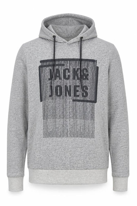 Mens UK L Regular JACK & JONES Grey Pullover Hoodie