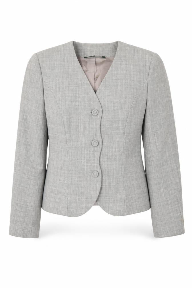 Laura Ashley Women's Grey Wool Blazer, UK Size 12