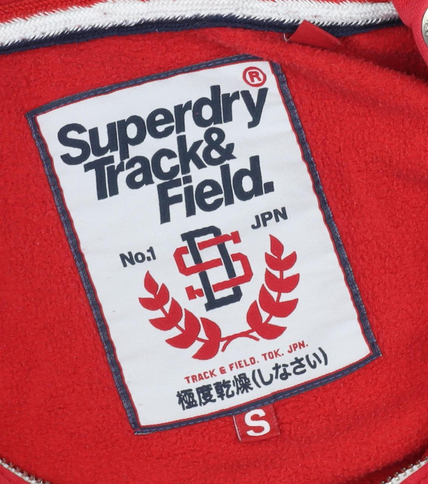 Superdry Women's Red Full Zip Hoodie Size S