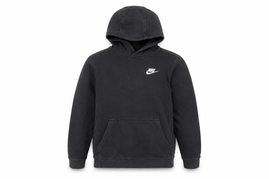 Nike Boys Black Hoodie Large Pullover Fleece Casual