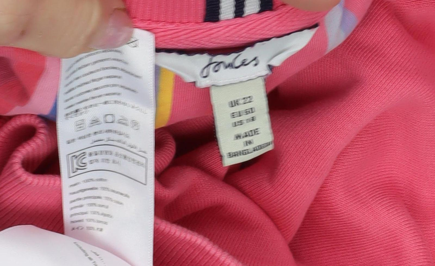 Joules Women's Pink Medium Cotton Pullover Sweatshirt