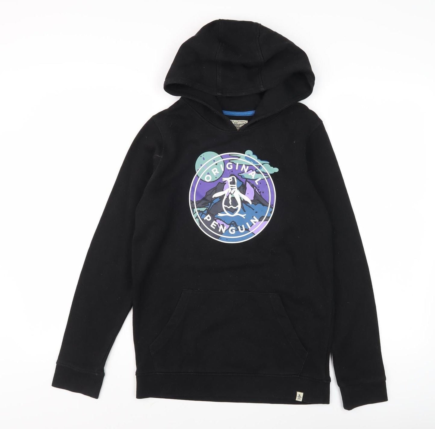 Original Penguin Boys Black Pullover Hoodie 12-13 Years