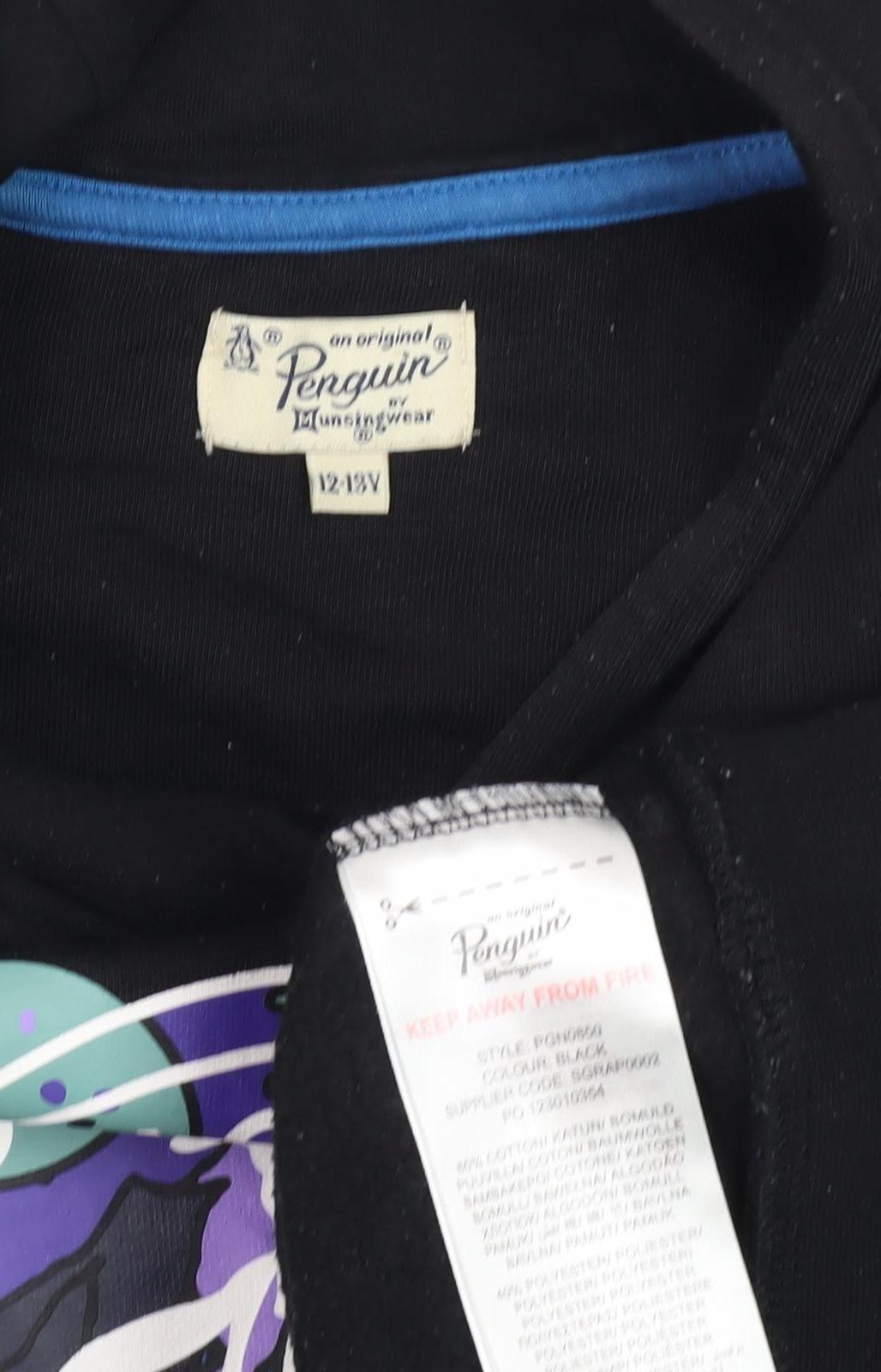 Original Penguin Boys Black Pullover Hoodie 12-13 Years