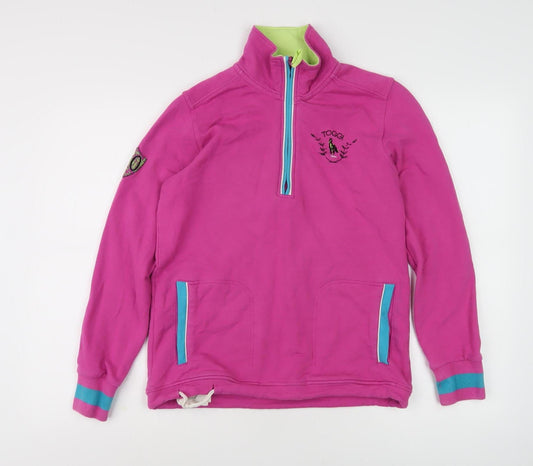 Toggi Women's Pink Henley Sweatshirt Size 8