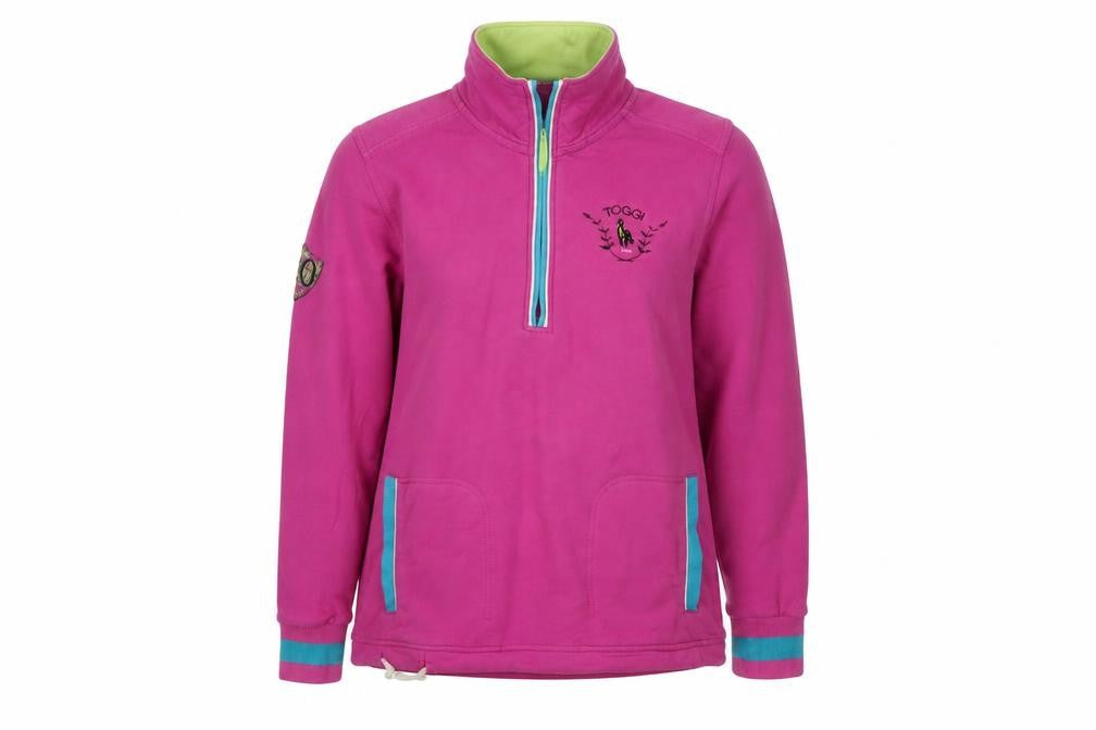 Womens UK 8 Regular Toggi Pink Henley Sweatshirt